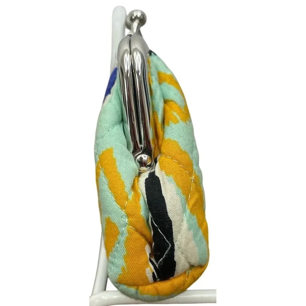 Vera Bradley Pueblo Coin Purse Kiss Lock Wallet Quilted Retired - Picture 3 of 10